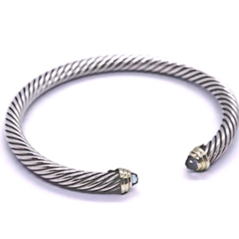 Classic Cable / Cuff / Bracelet / 14k / Gold / Sterling Silver / 2pc - Picture 9 of 11